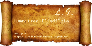 Lumnitzer Ifigénia névjegykártya